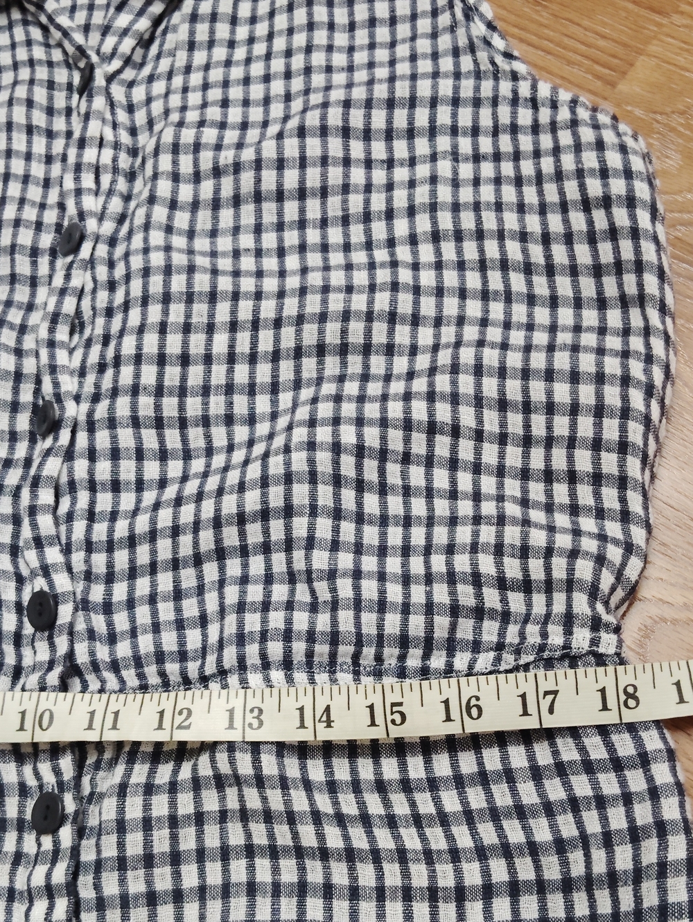 Flax Women's Dress Gingham Midi Sleeveless Collared 100% Linen Button Front Sz S - Picture 10 of 10
